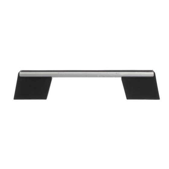 Picture of 6" OC Anodized Aluminum Decorative Handle with Black Vinyl Insert and Black Heat-Resistant Thermoplastic Standoffs