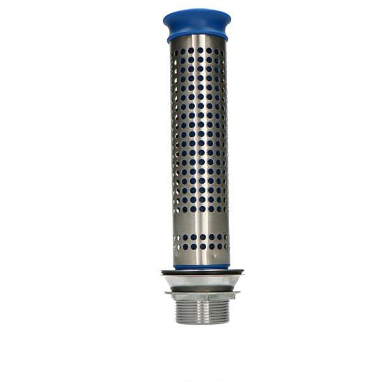 Picture of Overflow tube with plastic strainer 155mm, with drain E18-1500/4