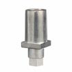 Picture of 1-1/4" Square Natural Finish Zinc Die Cast Adjustable Hex Foot Insert