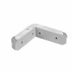 Picture of 3-27/32" L x 1" W x 7/8" H Gray PVC Contempo Corner Bumper With Rounded Ends And Hole Plugs