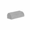 Picture of 3" L x 1" W x 7/8" H Gray PVC Contempo End Bumper Interface With Hole Plugs