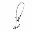 Picture of Encore® 8" OC. Brass Chrome Plated Wall Mount Pre Rinse Assembly with Wall Bracket and Offset Supply Inlets