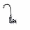 Picture of Encore® 8" OC. Brass Chrome Plated Wall Mount Faucet with 3-1/2" Gooseneck Spout