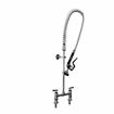 Picture of Encore®  8" OC Brass Chrome Plated Deck Mount Pre-Rinse Offset Supply Inlets with Wall Bracket