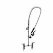 Picture of Encore®  8" OC Brass Chrome Plated Deck Mount Pre-Rinse Offset Supply Inlets with Wall Bracket