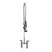 Picture of Encore® 6" OC Brass Chrome Plated Deck Mount Pre-Rinse Assembly with Wall Bracket