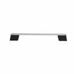 Picture of 10-5/8" OC Anodized Aluminum Decorative Handle with Black Vinyl Insert and Black Heat-Resistant Thermoplastic Standoffs