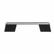 Picture of 6" OC Anodized Aluminum Decorative Handle with Black Vinyl Insert and Black Heat-Resistant Thermoplastic Standoffs