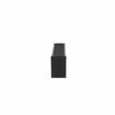 Picture of 6" OC Anodized Aluminum Decorative Handle with Black Vinyl Insert and Black Heat-Resistant Thermoplastic Standoffs