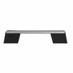 Picture of 6" OC Anodized Aluminum Decorative Handle with Black Vinyl Insert and Black Heat-Resistant Thermoplastic Standoffs