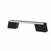 Picture of 6" OC Anodized Aluminum Decorative Handle with Black Vinyl Insert and Black Heat-Resistant Thermoplastic Standoffs