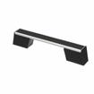 Picture of 6" OC Anodized Aluminum Decorative Handle with Black Vinyl Insert and Black Heat-Resistant Thermoplastic Standoffs