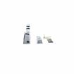 Picture of 10-3/4" L Chrome Plated Die Cast Magnetic/Mechanical Edgemount Latch With Offset Handle And Cylinder Lock