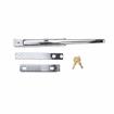 Picture of 11-1/2" L Chrome Plated Die Cast Heavy Duty Magnetic Edgemount Latch With Straight Handle And Cylinder Lock