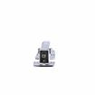 Picture of -1/8 to 3/8" Offset Polished Chrome Walk-In Cooler Door Safety Latch with Cylinder Lock and Strike