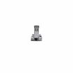 Picture of 3/4 to 1-5/8" Offset Polished Chrome Walk-In Cooler Door Safety Latch with Cylinder Lock and Strike
