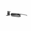 Picture of 3/4 to 1-5/8" Offset Polished Chrome Walk-In Cooler Door Safety Latch with Cylinder Lock and Strike