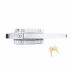 Picture of Polished Chrome Walk-In Cooler Door Safety Latch Body With Cylinder Lock Only - Less Strike