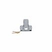 Picture of Polished Chrome Walk-In Cooler Door Safety Latch Body With Cylinder Lock Only - Less Strike