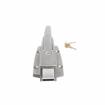 Picture of Heavy-Duty Satin Stainless Steel Walk-In Cooler Door Safety Latch Body With Cylinder Lock Only - Less Strike