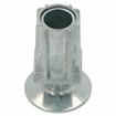 Picture of Insert foot, 30mm square, with flanged adjuster, nat. finish