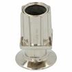 Picture of Insert foot, 40mm square, with flanged adjuster, zamak, nick.